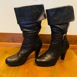 Matisse 'Villager' Heeled Black Leather Boot - Size 7.5
